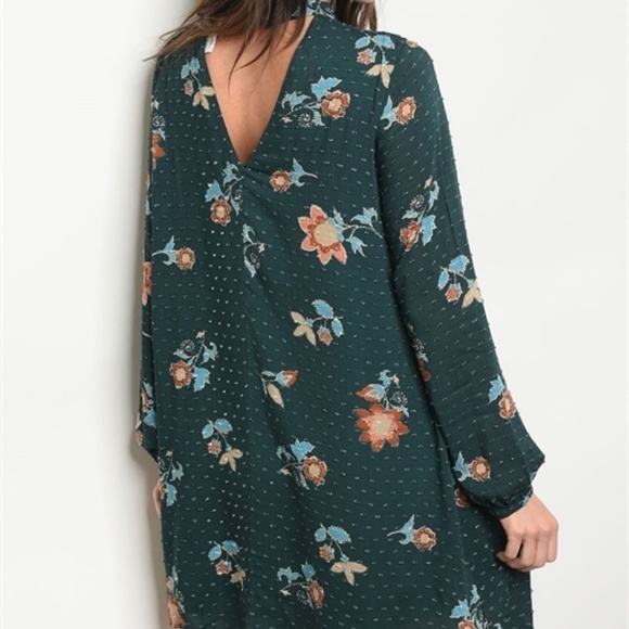 Green Floral Dress - Picture 3 of 3